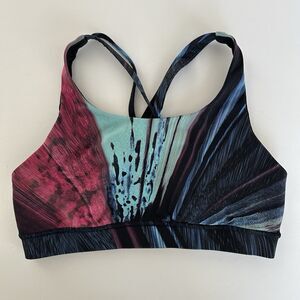 Lululemon Energy Bra Size 8 Nulux Electrobeam Sports Top Razorback Pullover READ
